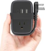 Travel Power Strip with USB C Port, NTONPOWER Small with Flat Plug,Multi Plug Travel Extension Cord Portable Power Strip with 2 Outlets 3 USB (1 C), for Cruise Home Essentials - Image 2