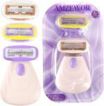 Travel Razor for Women, Pink Disposable Travel Razor Kit Sensitive Skin Razors for Women Business Travels Vacation Essentials - Image 2
