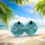 Travel Size Body Wash Women Shower Sponges (2 Pack) | 30 + Washes Travel Loofah with Case | Travel Body Wash Women Shower Sponge Soap w/Natural Extracts | Travel Soap Sponge Body Wash (Ocean Breeze) - Image 2