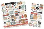 Travel Stickers for Scrapbooking - Cute Travel Scrapbook Stickers Sheets with Luggage, Suitcase, Phrases, Vacation Design - Traveling Journal Embellishments for Photo Album, Planner - 2 Items Set - Image 2