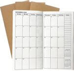 Travelers Notebook Inserts Jan 2026 - Jun 2027, Travelers Notebook Calendar, Weekly and Monthly Planner, Regular Size TN Journal, 8.3 x 4.25 inches, Set of 3 - Image 2