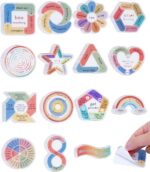 UCEC 75 Pcs Mindfulness Stickers, Mental Health Stickers Gravel Texture, 15 Patterns Waterproof Adult Sensory Items for Adult Teen Classroom Desk Office Fidget Supplies - Image 2