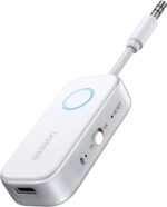 UGREEN Airplane Bluetooth 6.0 Transmitter Receiver for 2 Airpods or Headphones, Airplane Travel Essentials 2-in-1 Wireless Bluetooth Adapter, 3.5MM AUX Jack Adapter on Flight, TV, Car Stereo - Image 2