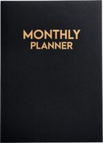 Undated Big Large Monthly Planner - Blank Calendar Book and Organizers 8.5 x 11 Inches - Black - Image 2