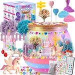 Unicorn Terrarium Crafts Kit for Kids: LED Night Light-Up DIY Toys with Remote – Fun Birthday Gifts for Girls Ages 5 6 7 8 9 10 Years Old – Creative Arts & Crafts Activity Set - Image 2