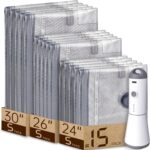 Vacuum Bags for Travel with Rechargeable air Pump, 15 Pack Carry-on Size Compression Packing Bags for Luggage and Suitcase, Space Saver for Clothes and Clothing Travel - Image 2