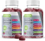 Viteey Multivitamin Gummies 8 in 1 Immune Support Supplement with Probiotics - Immune Boosters for Adults & Teens - Vegetarian, Gelatin Free, GMO Free - Chewable Berry Flavored Pectin Immune Defense - Image 2