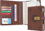 WASON Journal with Lock A5 Binder Diary Ruled Spiral Notebook Planner Portfolio and Refillable Writing Lined Paper Notepad, Pen, Clipboard Organizer For Ideal Business, School & Travel (Coffee) - Image 2