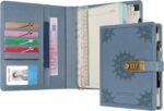 WASON Journal with Lock A5 Binder Diary Ruled Spiral Notebook Planner Portfolio and Refillable Writing Lined Paper Notepad, Pen, Clipboard Organizer For Ideal Business, School & Travel (Mist blue) - Image 2