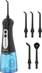 Water Flosser Dental Pick for Teeth, Portable Oral Irrigator Teeth Cleaner with High Water Pressure 5 Jet Tips, IPX7 Rechargeable Travel Water Flossing for Brace Orthodontic Gum Care - Image 2