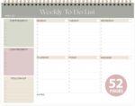 Weekly To Do List Notepad, Undated Planner with 52 Sheets (8.5''x11''), Desk Weekly Planner for Women & Man, Home School & Work - Image 2