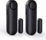 Window and Door Alarm When Opened (2 Pack) for Kids Safety/Home Security, Wireless Opening Sensor Alarms for Sliding Glass Door, 120dB Burglar Alert, Ideal for Business,Garage,Apartment, Black - Image 2