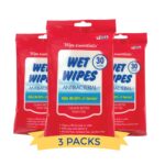 WipeEssentials Hand Sanitizer Hand Wipes for Adults and Kids - 90 wipes - 3 Packs of 30ct Hand Sanitizing Wipes, Travel Essentials - Image 2