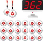 Wireless Call Light System for Medical Office,20 Call Buttons for Elderly,1000ft, Patient Call Bell with 1 Display Receiver for Clinic Nursing Home Health Care,Assisted Living - Image 2