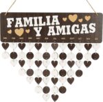 Wooden Birthday Calendars With Hanging Dates Diy Birthday Tracker Plaque Wall Hanging, Farmhouse Decor- Gift For Grandparents- Dates To Remember Calendar,FAMILIA Y AMIGAS-JHX - Image 2