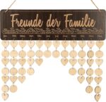 Wooden Birthday Calendars With Hanging Dates Diy Birthday Tracker Plaque Wall Hanging, Farmhouse Decor- Gift For Grandparents- Dates To Remember Calendar,freunde der families - Image 2