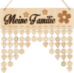Wooden Birthday Calendars With Hanging Dates Diy Birthday Tracker Plaque Wall Hanging, Farmhouse Decor- Gift For Grandparents- Dates To Remember Calendar,meine familie,freunde der families - Image 2