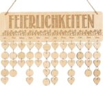 Wooden Birthday Calendars with Date DIY Birthday Tracker Plaque Wall Hanging, Farmhouse Decor- Gift for Grandparents- Dates to Remember Calendar,ferierlicheiten,Freunde der Families - Image 2