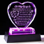 YWHL Gifts for Wife from Husband Birthday Gifts for Wife Crystal Keepsake Anniversary Present with Colorful LED Base Romantic I Love You Gift for Her on Valentines Mothers Day Christmas - Image 2