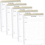 Yaridar (5-Pack) To Do List Notepad - A5 Undated Daily Planner, 250 Sheets/500 Pages To Do List Notebook for Work, Spiral Waterproof Notepad for Office Supplies, School Planner, 5.8" x 8.3" - Image 2