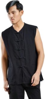 ZooBoo Kung Fu Uniform Vest - Chinese Traditional Qi Gong Martial Arts Wing Chun Shaolin Tai Chi Training Cloths Apparel - Image 2