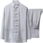 ZooBoo Tai Chi Uniform Shirt - Qi Gong Martial Arts Wing Chun Shaolin Kung Fu Shirt Training Cloths Apparel Clothing - Image 2