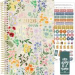 bloom daily planners 2026 Planner (January - December) Calendar Year Organizer - 5.5” x 8.25” - Weekly & Monthly Agenda Book with Stickers & Bookmark - Garden Party, Beige - Image 2