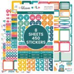 bloom daily planners Travel Planner Stickers - 8 Sheets / 450 Stickers - Adventure Variety Pack for Trip Planning, Scrapbooking, Calendar Decorating, Vacation Journaling - Colorful Icons & Quotes - Image 2