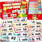 chiazllta 48 Word Family Build Book Spell Read and Rhyme Flip Activity Books ABC Vocabulary Flashcards Learn to Read Games Phonics Flashcards Kindergarten Sight Words Learning Activities for Kids - Image 2