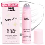 grace & stella Under Eye Brightener Roller - Airplane Travel Essentials - Travel Size Toiletries - Retinol & Caffeine Eye Serum for Puffiness, Dark Circles, Wrinkles - Vegan Skincare (15ml / 0.51floz) - Image 2