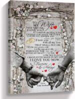 hold fizz To My Wife Wall Art Decor, Wife Gifts from Husband, Anniversary Valentines Day Wedding Christmas Gifts for Her from Husband, Romantic Gift, 11x14 Inches - Image 2