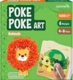 jackinthebox Poke Poke Art – Animals Theme, Mess-Free Fabric Art and Craft, Flower Pressing Kits, Gift for Kids, Girl Gifts, Boy Gift, Toys for Girls and Boys Ages 4 5 6 7 8 - Image 2