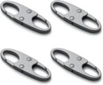 zelin Anti Theft Zipper Clips Double Opening Small Carabiner Clips, 4Pcs Elegant Zinc Alloy Zipper Pull Replacement for Travel, Commuting and Camping (Space Grey) - Image 2