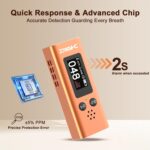 Portable Carbon Monoxide Detector for Travel, 3-in-1 CO Detector with Temperature & Humidity Sensor, Dual Audible & Visual Alarm Camping, RV and Hotel for Safety (Orange) - Image 4