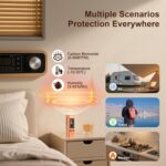 Portable Carbon Monoxide Detector for Travel, 3-in-1 CO Detector with Temperature & Humidity Sensor, Dual Audible & Visual Alarm Camping, RV and Hotel for Safety (Orange) - Image 6