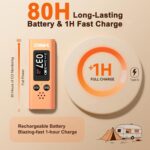 Portable Carbon Monoxide Detector for Travel, 3-in-1 CO Detector with Temperature & Humidity Sensor, Dual Audible & Visual Alarm Camping, RV and Hotel for Safety (Orange) - Image 7