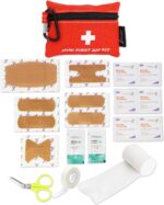 Lightning X Mini First Aid Kit – Compact 20 Piece Emergency Medical Kit with Carabiner | Portable Water Resistant Travel First Aid Pouch for Hiking, Camping, Car, Backpack, Outdoor Survival - Image 5