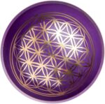 Tibetan Singing Bowl Set - Authentic Handcrafted Mindfulness Meditation Holistic Sound 7 Chakra Healing Gift by Himalayan Bazaar (Purple-Magenta) - Image 4