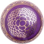 Tibetan Singing Bowl Set - Authentic Handcrafted Mindfulness Meditation Holistic Sound 7 Chakra Healing Gift by Himalayan Bazaar (Purple-Magenta) - Image 5