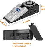 ZZRUI 2 Pack Door Stop Alarm with 120dB Siren, Wedge Door Stopper Security Device for Travel, Apartment, Hotel, Home – Portable Anti-Theft Floor Alarm for Entry Alert & Self Defense, Black - Image 4