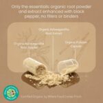 NaturaLife Labs Organic Ashwagandha 2100 mg per Serving – Root Powder & Extract – 100 Capsules – Vegan, Non-GMO, Gluten-Free - Image 4