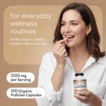 NaturaLife Labs Organic Ashwagandha 2100 mg per Serving – Root Powder & Extract – 100 Capsules – Vegan, Non-GMO, Gluten-Free - Image 6