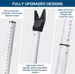 Rerishom Door Security Bar, Door Stoppers Security bar,Heavy Duty Door Lock Security Door Jammer Door Stopper for Apartment, Hotel Room,Screen Door Hardware, Gate Lock Bar, 2 Pack - Image 5