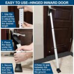 Rerishom Door Security Bar, Door Stoppers Security bar,Heavy Duty Door Lock Security Door Jammer Door Stopper for Apartment, Hotel Room,Screen Door Hardware, Gate Lock Bar, 2 Pack - Image 7