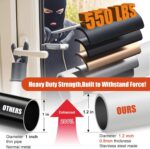 Door Security Bar for Home & Travel - 21-52" Adjustable Heavy Duty Anti-Burglar Door Stopper Stick,Anti-Slip Base for Front, Patio, Sliding Window,Hotel,Apartment - Women,Travelers Essentials - Image 3