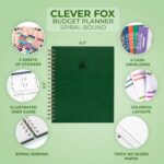 Clever Fox Budget Planner – Coiled Finance Book, Monthly Financial Journal, Budgeting Organizer & Expense Tracker Notebook, 8.5x9.5″ (Dark Green) - Image 3