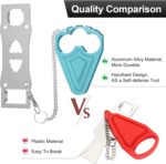 Portable Door Lock for Hotel Door Safety- Metal Hotel Door Locks for Travelers Security-Travel Door Lock Latches & Bolts for Additional Safety Prevent Unauthorized Entry, Blue - Image 4