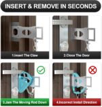 Portable Door Lock for Hotel Door Safety- Metal Hotel Door Locks for Travelers Security-Travel Door Lock Latches & Bolts for Additional Safety Prevent Unauthorized Entry, Blue - Image 5