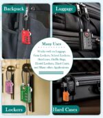 TSA Approved Luggage Locks, Travel Locks Which Also Work Great as Gym Locks, Toolbox Lock, Backpack and More,Black 2 Pack - Image 4