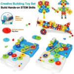 Gears Toys for Kids Ages 4-8, STEM Educational Construction Toys, Building Toy Set for Boys and Girls, Engineering Building Blocks Creative Learning Toy Set - Image 3
